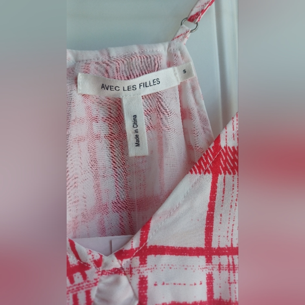 Avec Les Filles Plaid Windowpane Grid Check Mini Sundress - Picture 4 of 10